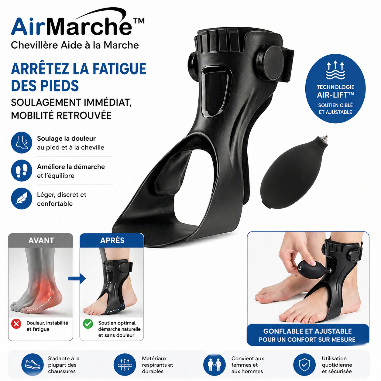 AirMarche, chevillère aide à la marche